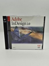 Adobe InDesign 2.0 Software Mac Windows 2-CD Set With Serial Numbers Vintage picture