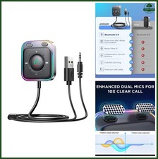 JOYROOM Bluetooth 6.0 AUX Car Adapter, Dual Mics Noise Cancellation picture