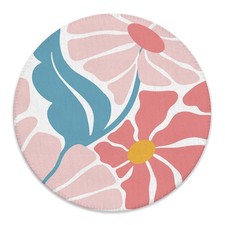 BILLAION Boho Abstract Pink Floral Mouse Pad for Desk, Modern Abstract Flower... picture