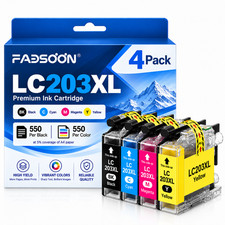 LC203XL 4PK 4 Color High Yield Ink MFC-J4320DW MFC-J4420DW MFC-J460DW MFC-J4620D picture