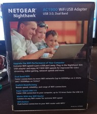 NETGEAR Nighthawk A7000 AC1900 Dual-Band USB 3.0 WiFi Adapter Open Box picture