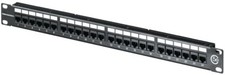Hellermann Tyton PP110C5E24 Category 5e Universal 24 Port Patch Panel, 1U, Black picture