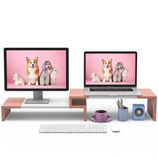 Dual Monitor Stand - Monitor Stand Riser - 2 Shelf Computer Monitor Stand wit... picture