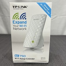 TP-Link AC 750 Wi-Fi Range Extender Model RE200 White New Open Box picture