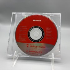 Vintage 2004 Microsoft IntelliType Pro & IntelliPoint 5.1 Keyboard Mouse CD-ROM picture