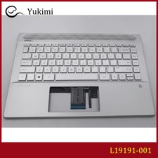 L19191-001 FOR HP 14 14-CE Silver C Shell Cover Upper Palmrest Backlit Keyboard picture