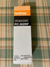 Genuine Brother PC-302RF OEM 2-Pack Thermal Fax Ribbon Refill Rolls PC-301 New picture