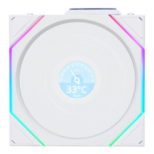 Lian-Li TL120 UNI Wireless LCD 120mm White PC Case Fan ARGB 12TLLCD1W1W picture