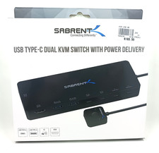 SABRENT USB Type C Dual KVM Switch with Power Delivery [USB-CKDH] picture