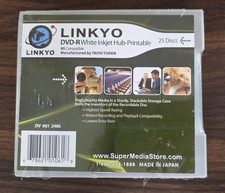 Linkyo DVD-R White Inkjet Hub Printable 25 Disc Pack 8X Taiyo Yuden New Sealed picture