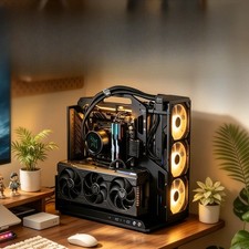 SOC-AP Open Frame PC Case 360 Radiator Bracket PCIe 4.0 Extension  ATX MATX ITX picture