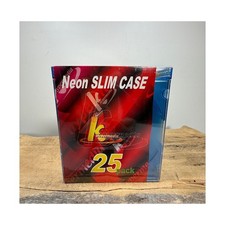 KHypermedia Neon Slim Jewel Cases 25 Pack Multi Color CD DVD Storage New Sealed picture