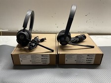 Dell  Plantronics Model  BW3320-M USB-A Headset Black/LOT OF 2   JUA498 picture