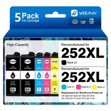 5PK 252XL T252XL Ink Cartridges for Epson WorkForce WF-3620 WF-3640 WF-7110 picture