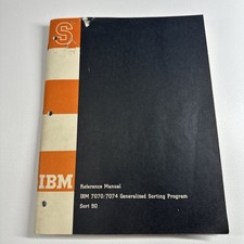 1961 IBM 7070/7074 Reference Manual Sort 90 Mainframe Computer Generalized picture