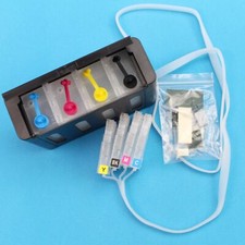 HP 711 4 Color CISS Kit w/ Chip Fits T125 T130 T525 T530 24&36in Plotters picture