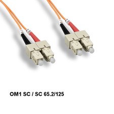 10x Kentek 10 m OM1 SC to SC Multi-Mode Fiber Optic Cable 62.5/125 Duplex UPC picture