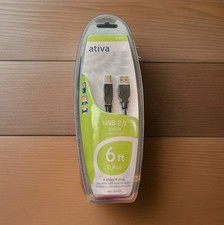 ATIVA USB 6 Ft. Cable 2.0 Electronics Device Computer  picture