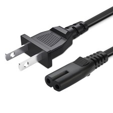 2 Prong TV Power Cable Cord for TCL Roku Smart LED LCD HD TV 24