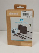 Inland T6 65W Laptop Power Adapter With 6 Adapter Tips, US Plug picture