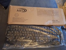 New In Box AST Kin-16 USB WIRED Diving KEYBOARD Black 17.5 X 6 Inches Waterproof picture