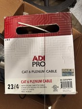 ADI PRO CAT6 Plenum Cable 23AWG 4-Pair UTP, Solid Copper, 1000ft Reel-in-Box picture