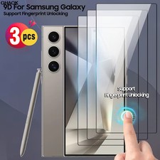 3 Pack HD Clear Tempered Glass Screen Protector Fingerprint Unlock S25 S24 FE picture