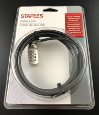 Staples 6.5 Ft Combination Cable Lock With Base Plate Kit For Electronic Vh2 picture