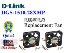 Set of 2x Quiet Version Replacement fans for D-Link DGS-1510-28XMP picture