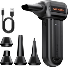 WOLFBOX Electric Air Duster 110000RPM Cordless Rechargeable Keyboard PC Cleaner picture