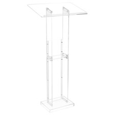 Podium Stand, 50-Inch Acrylic Lectern, Portable Laptop Desk with Wide Reading picture
