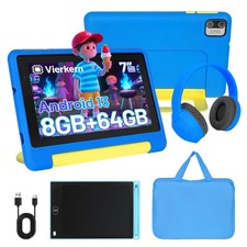 Android 13 7 inch Tablet for kid 8GB RAM 64 ROM WIFI Touchscreen IPS LCD BT picture