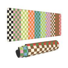 Colorful Checkerboard Gaming Mouse Pad Extended Desk Mat 31.5x11.8 Inch picture