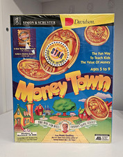 NEW SEALED Vintage Money Town PC Mac CD-ROM Big Box 1996 Davidson Simon & Schust picture