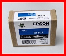 11-2010 NIB Genuine Epson Pro 3800 3880 Cyan K3 Ink T5802 T580200 picture