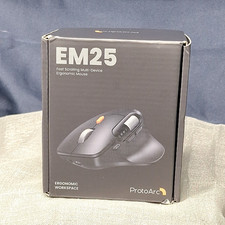 ProtoArc Ergonomic Bluetooth Mouse EM25 USB Fast Scroll Multi Device New Open picture