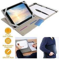 Business Notepad and Tablet Portfolio Carry Case with Handles for 9.7