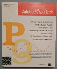 Vintage Adobe Plus Pack Font Software - Factory Sealed IBM PC & OS/2 Compatible picture