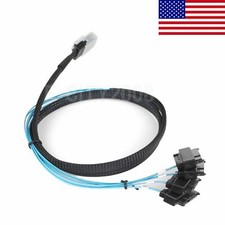 Internal 36Pin Mini SAS SFF-8087 Host to 4 SFF-8482 SAS Hard Disk & Power Cable picture