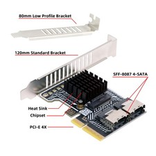 PCI‑Express 3.0 X4 SATA Expansion Adapter Card Expand UP to 8 SATA 3.0 6Gbps SSD picture