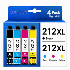 212XL 4Pack Ink Cartridges for T212XL WF-2830 WF-2850 XP-4100 XP-4105 Compatible picture
