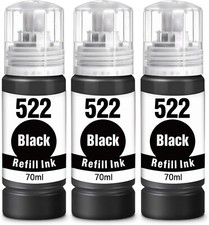 BLACK 522 T522 Ink Refill Compatible ET-2720 2760 2803 2800 2850 4800 2400 NEW picture