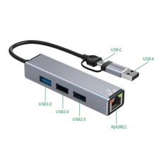 Multifunction4 in 2 USB C/USB A DOCKING STATION WITH ETHERNET 1000 Rj45 USB PORT picture