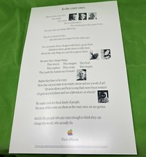 To the crazy ones RARE Dylan Version of Think different POSTER Apple Computer picture
