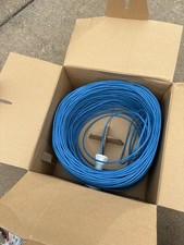 Riser Cat5e UTP Solid 24 AWG Blue Round Ethernet Cable 1000ft UL625-8BU-F picture