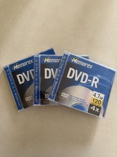 MEMOREX-Lot of 3 NEW DVD-R 4.7 GB 4X Recordable disc's picture