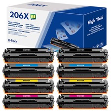 8PK No Chip W2110X Toner Compatible For HP 206X LaserJet Pro M255dw MFP M283fdw picture