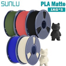 SUNLU 5x1KG Matte PLA 3D Printer Filament 1.75mm PLA Matte 5KG Matte Finish picture