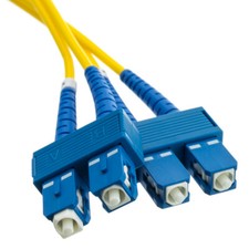 20 PACK LOT 5m SC-SC Duplex 9/125 OS2 Singlemode Fiber Cable OFNR Yellow 16FT picture