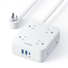 Anker A9183-123 8-Outlet Surge Protector, White picture